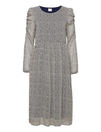 Viberin O-Neck L/S Midi Dress/Su Blue Vila