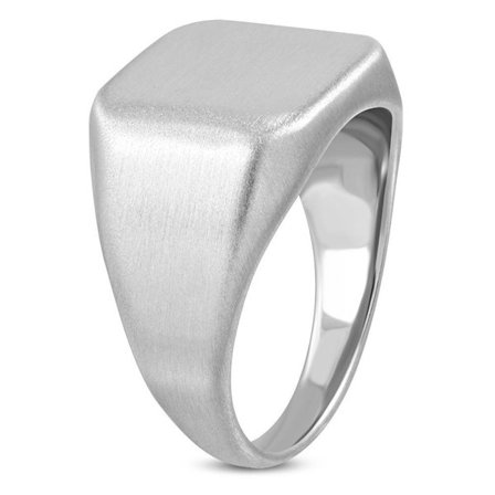 Matt Klackring Herr Ring i Kirurgiskt Stål 316L i Silver Färg - Stilren Design - Stl 22,2