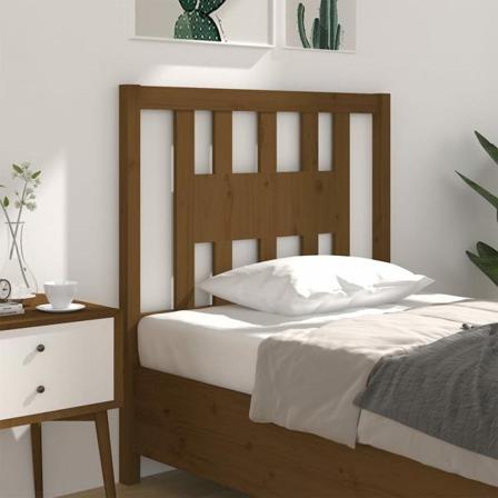 Vidaxl Sänggavel Honungsbrun 81x4x100 Cm Massiv Furu Brun