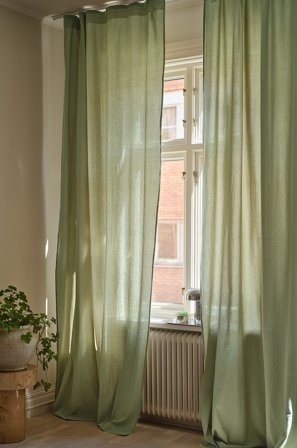 Jotex - Gardin Med Multifunksjonsbånd 2-pk Salviegrønn - SADIE - Kjøp Multifunksjonsgardiner hos Jotex