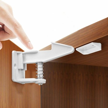 Barnesikringskap, 10 stk. Babysikkerhetsskaplås, usynlig