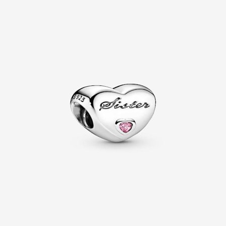 Pandora - Syster Hjärta Charm - Sterlingsilver