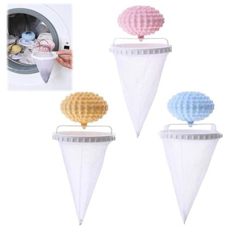 3-pak Hårfanger til vaskemaskine – Flydende fnugfilternet til kæledyrshår og snavs