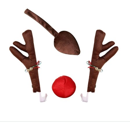 Auton poronsarvet, Joulun poronsarvet autoon LED-valoilla, Auton porosarvisetti