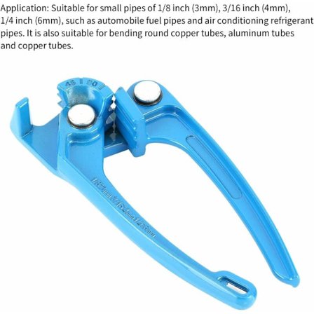 Rörbockare, Manuell Rörbockare Rörbockare 1/8 Tum 3/16 Tum 1/4 Tum Rörledning Bränsle Broms AC Kylmedel Ledningsböjningsverktyg Blå