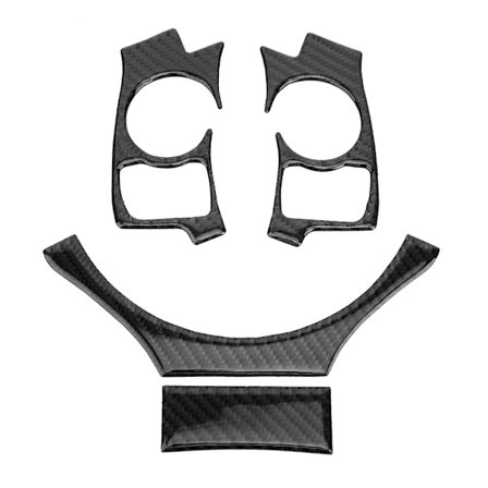 4 kpl / sarja hiilikuitu ohjauspyörän koristelista auton uudelleenvarustukseen sopii LEXUS IS250 IS300 IS350 2014-2018 tyyppi B