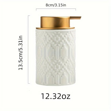 1 Keramisk sæbedispenser, genopfyldelig skumpumpeflaske, skumsæbedispenser til badeværelse og køkken, jule-/halloween-gavedekoration