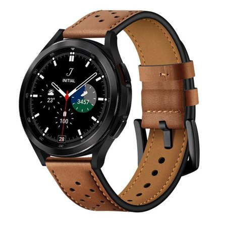 Tech-Protect läderrem för Samsung Galaxy Watch 4 / 5 / 5 Pro / 6 / 7 / FE - Brun
