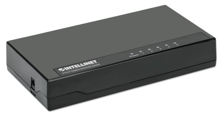 INTELLINET INT Network Switch, 5-Port (RJ45), Desktop, Plastic Case, 10