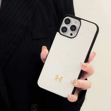 Etui til iPhone 13mini lychee korn fuld H hvidt læder anti-fald niche