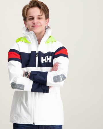 Helly Hansen JR SALT 2 JACKET Hvid Jakker Dreng - Kids Brand Store