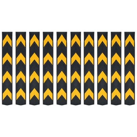 vidaXL Reflekterande stötskydd 10 st gummi 80 cm