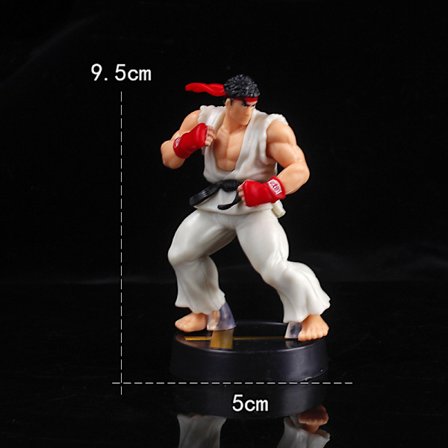 Anime Action Figur PVC Leksaker och Street Fighter Spelfigurer Rum D Vit One Size