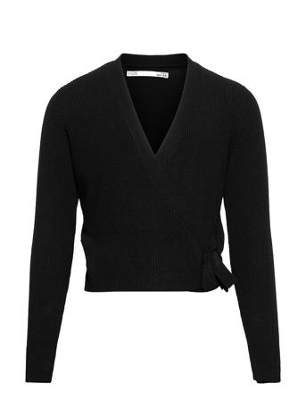 Konjolie Life L/S Wrap Pullover Knt Pullover Svart Kids Only