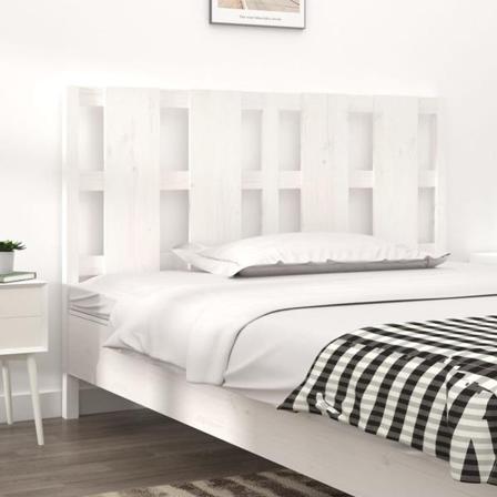Vidaxl Sänggavel Vit 145,5x4x100 Cm Massiv Furu Vit