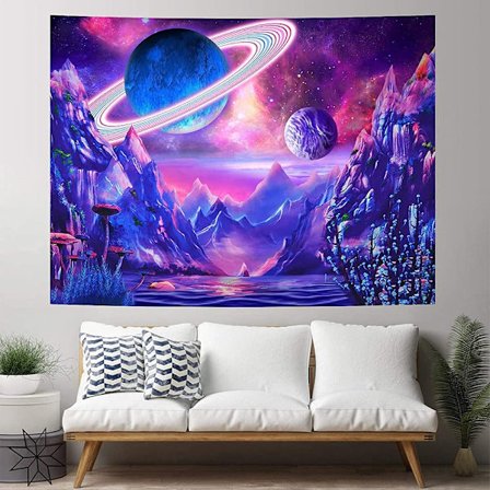 Psykedeelinen psykedeelinen seinävaate makuuhuoneen estetiikkaan Univ