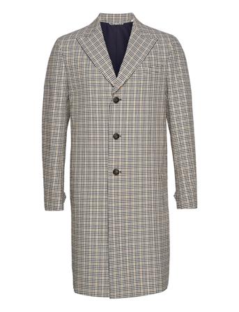 Melvin Check Trench Coat Grey Les Deux
