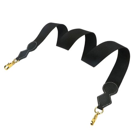Puuvillainen käsilaukun olkahihna Crossbody hihna MUSTA
