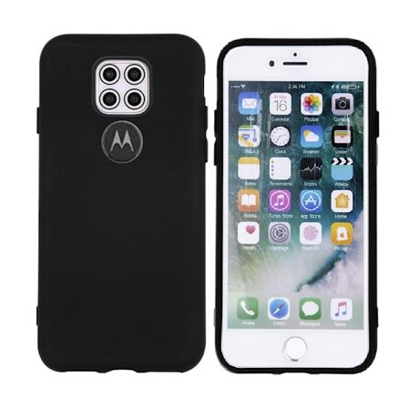 Moto G9 Play / Moto E7 Plus - Matta TPU pehmeä kansi - musta