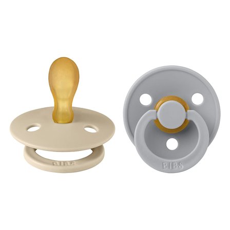 BIBS Colour Sut Latex Flad 2-pak Vanilla/Cloud Str. 2, Børn & Forældre, Sutter, Latexsutter