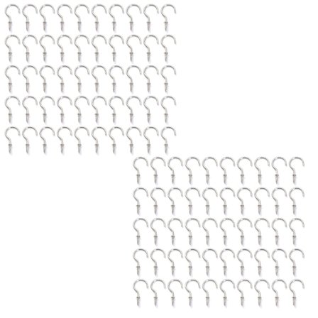 100 stk Små Skruekroge Øjeskruer Loftskroge Mini Skruer til Træ Skru i Kroge til Hængende Plantekunst