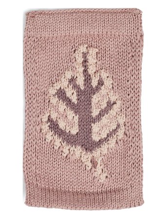 Smallstuff Knitted Flag, Leaf, Rose - Pink - ONE SIZE