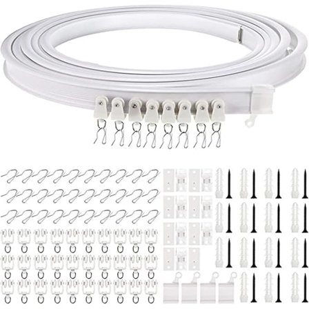 1-5 Meter Böjbar Takskena för Gardiner, Flexibel Takskena för Gardiner