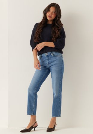 BUBBLEROOM - Slim Ankle Jeans - Medium blue