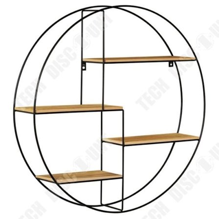 Reol - TD - Nordisk stil - Massivt træ - 50x11x50 cm - Moderne vægdekoration