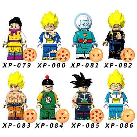 8 stk. Dragon Ball figurer byggeklodser minifigurer actionfigurer byggeklodser KT1011 (FMY)