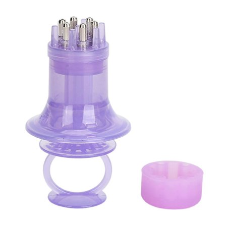 6ml Hårbottensolja Applikator Kam Masserande Läcksäker Hårbottensrulle Applikator Kam för Medicin Lavendel Lila
