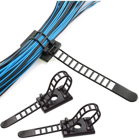 Justerbare kabelholdere, 30-pakning kabelklemmer Justerbare kabelbånd [GKS]