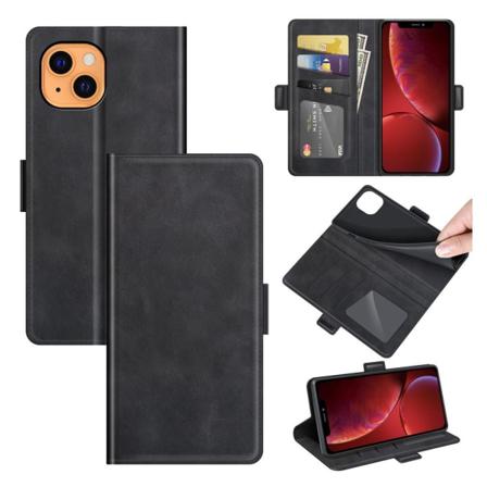 Skalo Iphone 13 Premium Plånboksfodral - Svart Svart