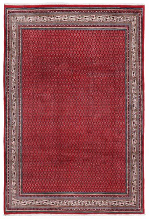 Sarouk Mir Rug 218X315 Dark Red/Black Wool, Persia