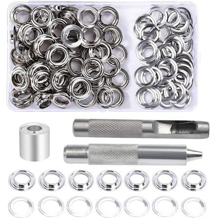 Grommet Öglett Kit, 100 Set Öglett 10mm Öglett, Presenning