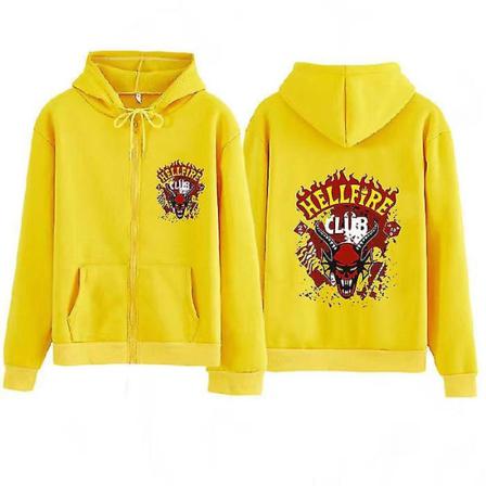 Stranger Things Hoodie Hellfire Club Print Sweatshirt Huvtröja