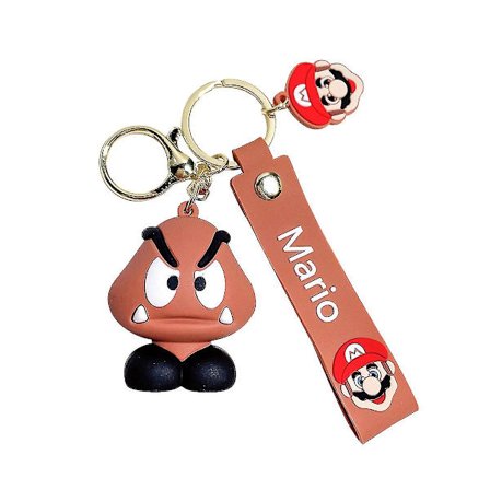 Super Mario Goomba Anime Nyckelring Väska Charm Nyckelring - spot sales