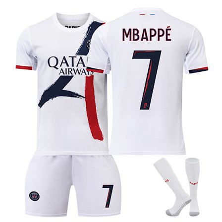 24-25 Paris borte nr. 7 Mbappe fotballdrakter Barnefotballsett