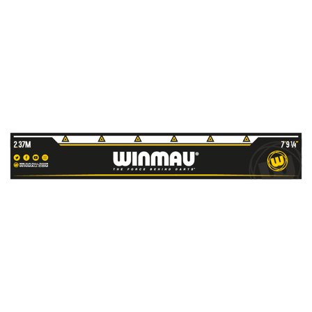 Red Dragon Darts Winmau Oche Line - Professional Dart Line, Easy Application, Precision Toe Line-up, Vinyl, Black/Yellow