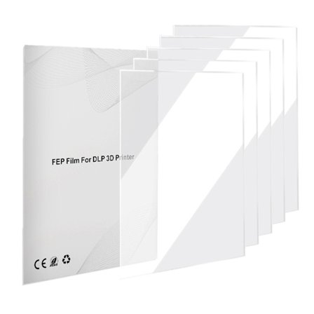 5 st/lot Original FEP Släppfilm Hög Transmittansstyrka 200x260mm För LCD SLA Resin DLP 3D-skrivare