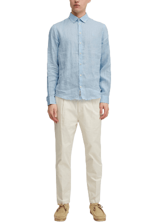 Casual Friday CFANTON BD LS linen shirt Skjortor Herr Blå S