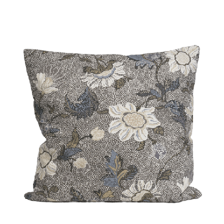 Ceannis Kuddfodral 50x50 Khaki Flower Linen Kuddar Unisex Grön B50*H50CM