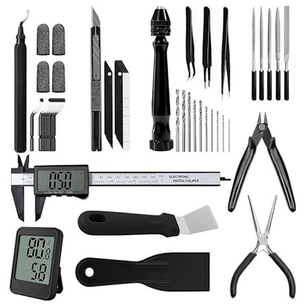 3D-printer verktøysett – essensielle 3D-printerverktøy for fjerning, glatting, etterbehandling, avgrading, utskjæring, boring – 3D-printertilbehør for