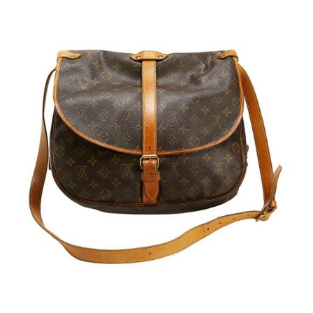 Louis Vuitton Vintage Pre-owned Saumur 35 , Bruin , Dames , Maat: ONE Size Vintage Tassen