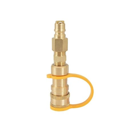 3/8 Tums Naturlig Gas Snabbkoppling Mässing Propan Adapterkopplingar För Lp Gas Propan Slang Snabbkoppling