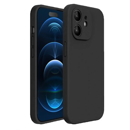 iPhone 12 Mini Skal - Matt Svart med Kameraskydd | Slitstarkt och Stilrent Skydd