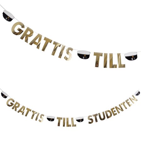 Grattis Till Studenten Guirlande 4 Meter