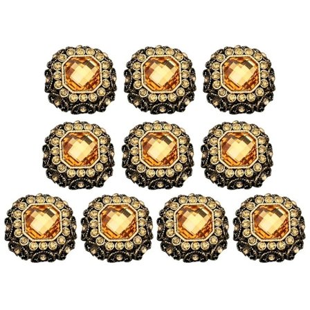 10st Rhinestone Knappar Pearl Hårnålar GULD