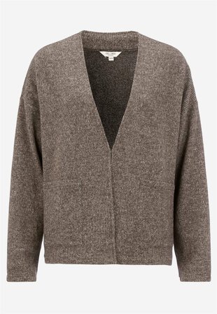 Cellbes of Sweden - Superblød cardigan med lommer Beata i nougatmeleret til damer i størrelse 62/64