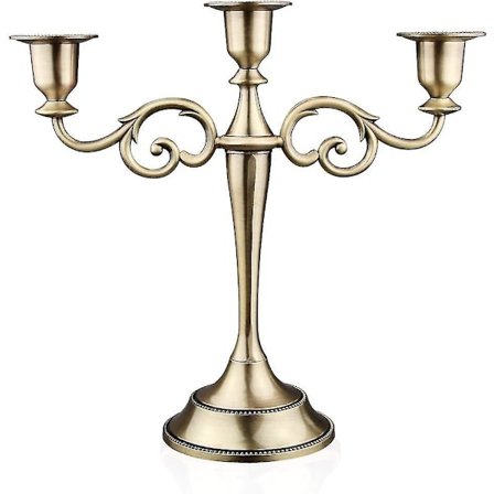 3 Metal Candelabra Candlesticks Holder For Formal Events, Wedding, Ch